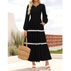 image:imageZESICA Womens 2026 Fall Long Sleeve Casual Maxi DressesBlack
