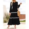 image:imageZESICA Womens 2026 Fall Long Sleeve Casual Maxi DressesBlack