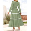 image:imageZESICA Womens 2026 Fall Long Sleeve Casual Maxi DressesPea Green