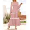 image:imageZESICA Womens 2026 Fall Long Sleeve Casual Maxi DressesPink