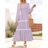 image:imageZESICA Womens 2026 Fall Long Sleeve Casual Maxi DressesPurple