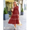 image:imageZESICA Womens 2026 Fall Long Sleeve Casual Maxi DressesRed