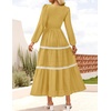 image:imageZESICA Womens 2026 Fall Long Sleeve Casual Maxi DressesYellow