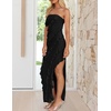 image:imageZESICA Womens 2026 Strapless Cocktail Party Bodycon Maxi DressBlack