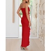 image:imageZESICA Womens 2026 Strapless Cocktail Party Bodycon Maxi DressRed