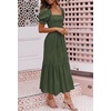 image:imageZESICA Womens 2026 Summer Boho Floral Ruffle Maxi DressArmygreen