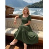 image:imageZESICA Womens 2026 Summer Boho Floral Ruffle Maxi DressArmygreen