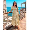image:imageZESICA Womens 2026 Summer Boho Floral Ruffle Maxi DressBeige