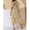 image:imageZESICA Womens 2026 Summer Boho Floral Ruffle Maxi DressBeige
