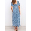 image:imageZESICA Womens 2026 Summer Boho Floral Ruffle Maxi DressBlue2