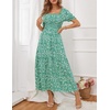 image:imageZESICA Womens 2026 Summer Boho Floral Ruffle Maxi DressGreen