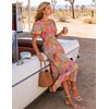 image:imageZESICA Womens 2026 Summer Boho Floral Ruffle Maxi DressGreygreen
