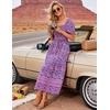 image:imageZESICA Womens 2026 Summer Boho Floral Ruffle Maxi DressPurple