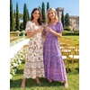 image:imageZESICA Womens 2026 Summer Boho Floral Ruffle Maxi DressPurple