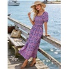 image:imageZESICA Womens 2026 Summer Boho Floral Ruffle Maxi DressPurple