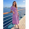 image:imageZESICA Womens 2026 Summer Boho Floral Ruffle Maxi DressPurple