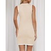 image:imageZESICA Womens 2026 Summer Casual Sleeveless Bodycon Midi DressApricot
