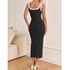 image:imageZESICA Womens 2026 Summer Casual Sleeveless Bodycon Midi DressBlack