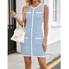 image:imageZESICA Womens 2026 Summer Casual Sleeveless Bodycon Midi DressBlue