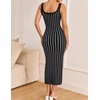 image:imageZESICA Womens 2026 Summer Casual Sleeveless Bodycon Midi DressCarbon