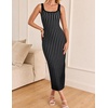 image:imageZESICA Womens 2026 Summer Casual Sleeveless Bodycon Midi DressCarbon
