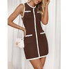 image:imageZESICA Womens 2026 Summer Casual Sleeveless Bodycon Midi DressCoffee
