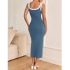 image:imageZESICA Womens 2026 Summer Casual Sleeveless Bodycon Midi DressDark Blue
