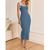 image:imageZESICA Womens 2026 Summer Casual Sleeveless Bodycon Midi DressDark Blue