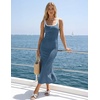 image:imageZESICA Womens 2026 Summer Casual Sleeveless Bodycon Midi DressDark Blue