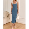 image:imageZESICA Womens 2026 Summer Casual Sleeveless Bodycon Midi DressDark Blue