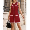 image:imageZESICA Womens 2026 Summer Casual Sleeveless Bodycon Midi DressDarkred