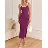 image:imageZESICA Womens 2026 Summer Casual Sleeveless Bodycon Midi DressFuchsia