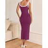 image:imageZESICA Womens 2026 Summer Casual Sleeveless Bodycon Midi DressFuchsia