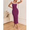 image:imageZESICA Womens 2026 Summer Casual Sleeveless Bodycon Midi DressFuchsia