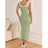 image:imageZESICA Womens 2026 Summer Casual Sleeveless Bodycon Midi DressGreen