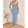 image:imageZESICA Womens 2026 Summer Casual Sleeveless Bodycon Midi DressLightblue