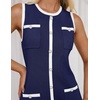 image:imageZESICA Womens 2026 Summer Casual Sleeveless Bodycon Midi DressNavy