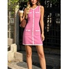 image:imageZESICA Womens 2026 Summer Casual Sleeveless Bodycon Midi DressPink