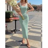 image:imageZESICA Womens 2026 Summer Casual Sleeveless Bodycon Midi DressSage