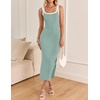 image:imageZESICA Womens 2026 Summer Casual Sleeveless Bodycon Midi DressSage