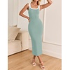 image:imageZESICA Womens 2026 Summer Casual Sleeveless Bodycon Midi DressSage