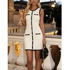 image:imageZESICA Womens 2026 Summer Casual Sleeveless Bodycon Midi DressWhite