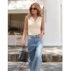image:imageZESICA Womens 2026 Summer Cowl Neck Sleeveless Business Casual Tank TopsApricot