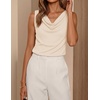 image:imageZESICA Womens 2026 Summer Cowl Neck Sleeveless Business Casual Tank TopsApricot