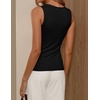 image:imageZESICA Womens 2026 Summer Cowl Neck Sleeveless Business Casual Tank TopsBlack