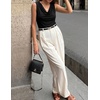 image:imageZESICA Womens 2026 Summer Cowl Neck Sleeveless Business Casual Tank TopsBlack