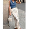 image:imageZESICA Womens 2026 Summer Cowl Neck Sleeveless Business Casual Tank TopsDustyblue