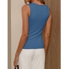image:imageZESICA Womens 2026 Summer Cowl Neck Sleeveless Business Casual Tank TopsDustyblue
