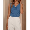 image:imageZESICA Womens 2026 Summer Cowl Neck Sleeveless Business Casual Tank TopsDustyblue
