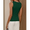 image:imageZESICA Womens 2026 Summer Cowl Neck Sleeveless Business Casual Tank TopsGreen